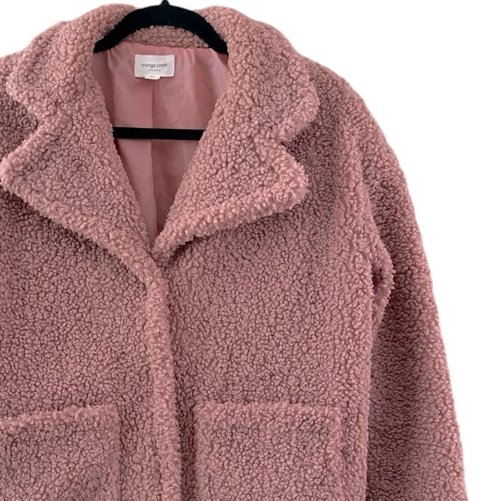 Orange Creek Teddy Sherpa Jacket Lightweight Mauve- Women's Sz Medium